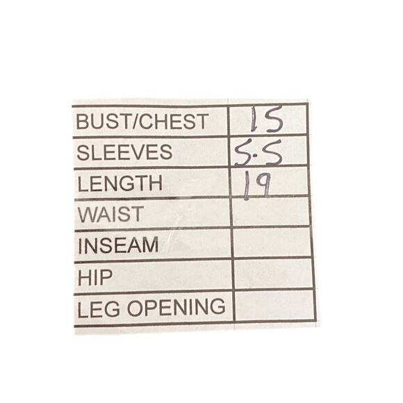 ES SE Women's Brown Cross Print Semi Sheer V-Neck Short Sleeve Top SZ M - Picture 9 of 9